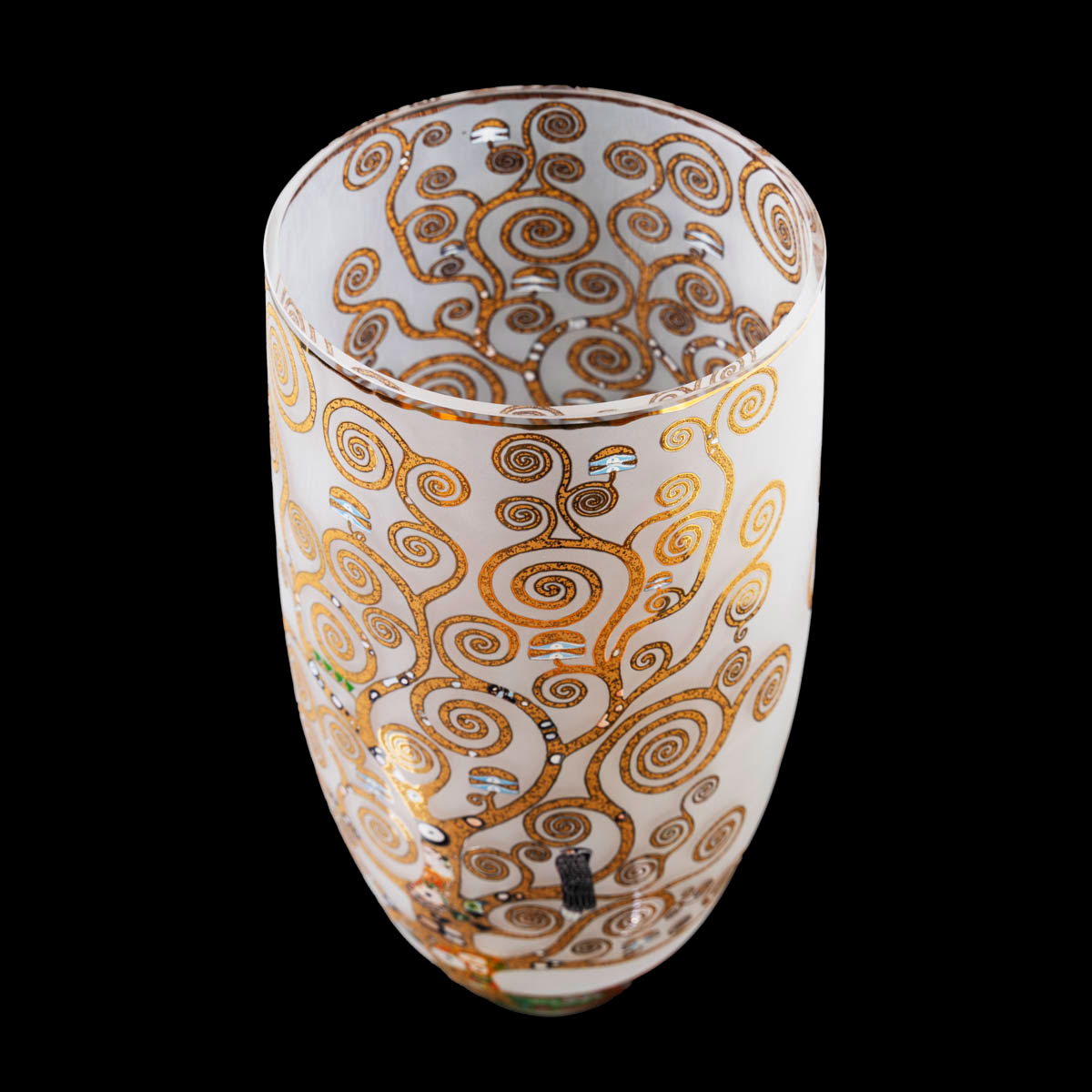 Vaso in vetro Gustav Klimt - L'albero della vita (vetro sabbiato), dettaglio n°5