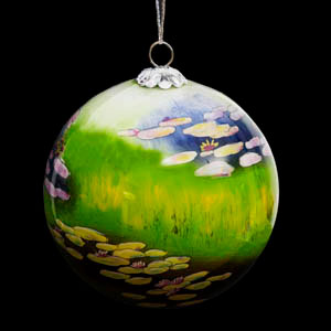 Claude Monet Glass ball christmas ornament, Nympheas (day)