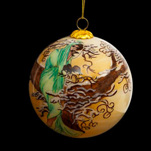 Alphonse Mucha Christmas ornament: The Four Seasons: Winter