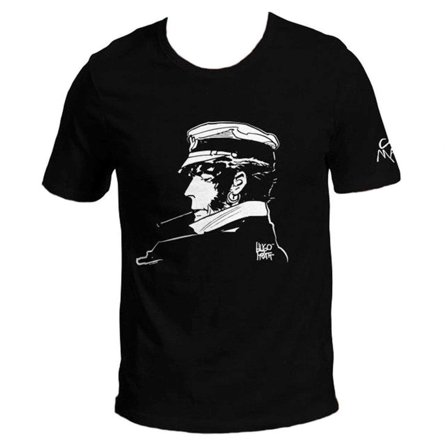 T-shirt Hugo Pratt - Cigarrillo (Corto Maltese), negro