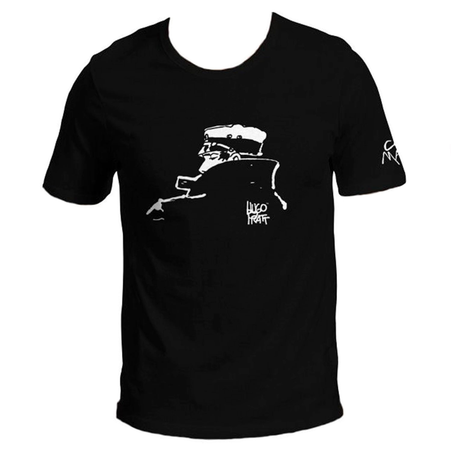 T-shirt Hugo Pratt - Nocturnal (Corto Maltese), short sleeves, black