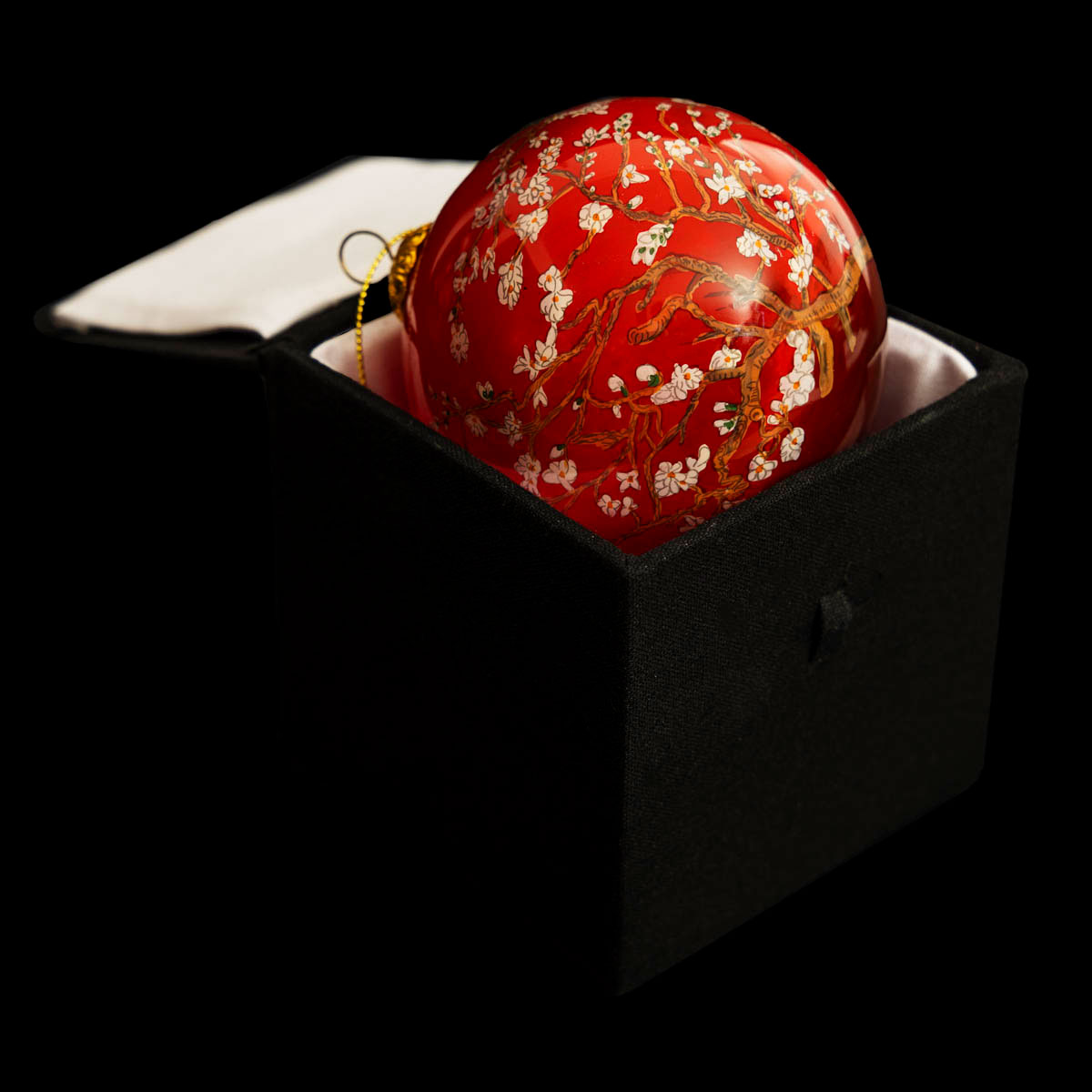 Bola de Navidad Van Gogh - Almendro en flor (rojo), caja