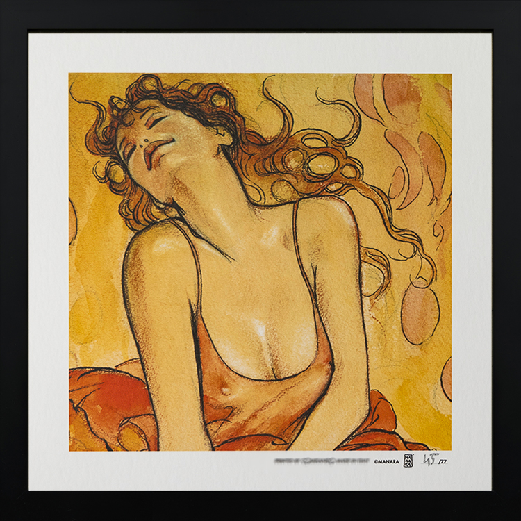 MANARA : Eros - Framed print 20 x 20 cm - Framed print