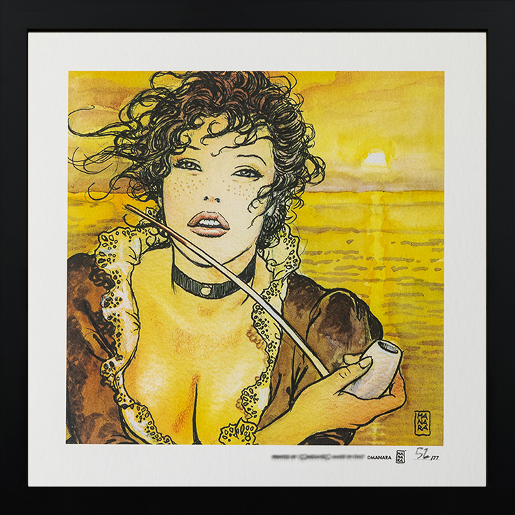 MANARA : Sun Molly - Stampa d’Arte incorniciata 20 x 20 cm - Stampa incorniciata