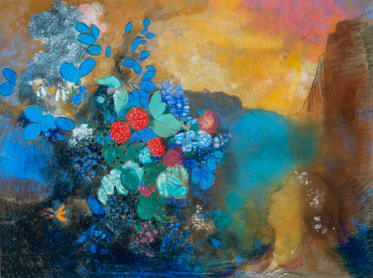 Stampa d'arte Redon - Ofelia tra i fiori - 40 x 30 cm