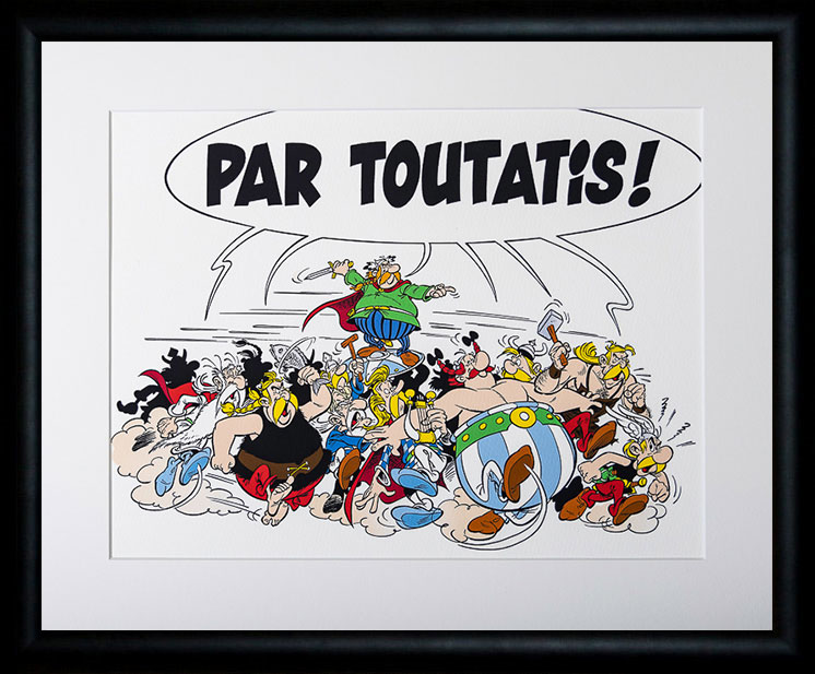 Digigraphie encadrée Uderzo : Par Toutatis - 50 x 40 cm - Estampe encadrée