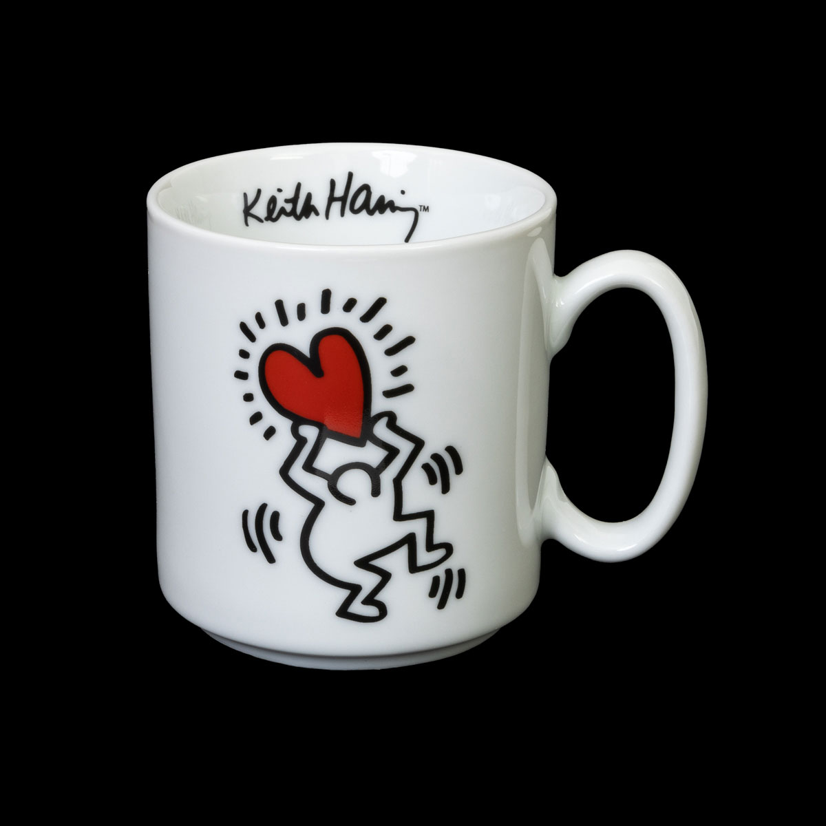 Mug Keith Haring : Coeur & Danseur - 1 personnage