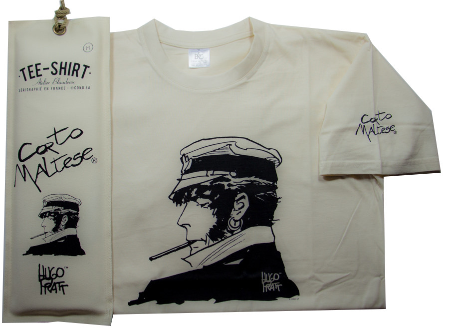 T-shirt Hugo Pratt - Cigarette (Corto Maltese) - Ecru - Size S