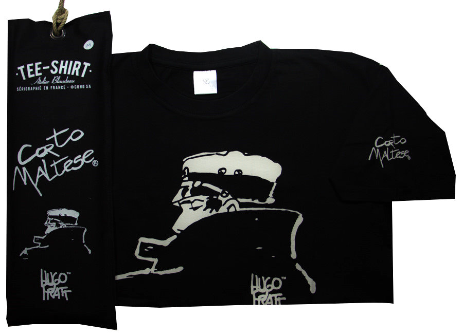 T-shirt Hugo Pratt - Nocturnal (Corto Maltese) - Black - Size S