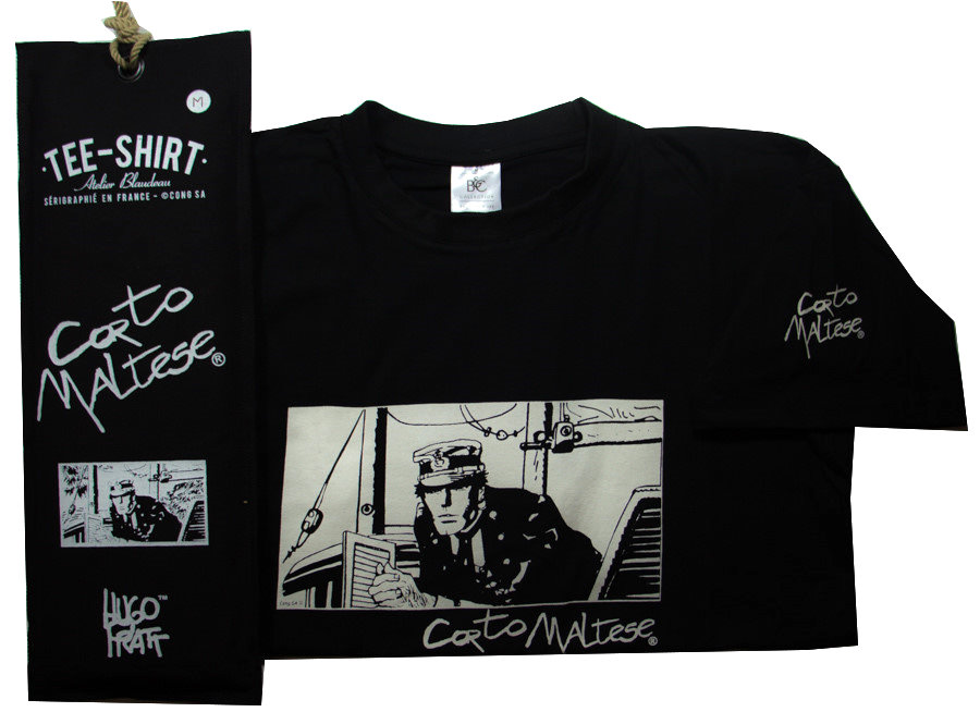 T-shirt Hugo Pratt - Port Ducal (Corto Maltese) - Negro - Tamaño S