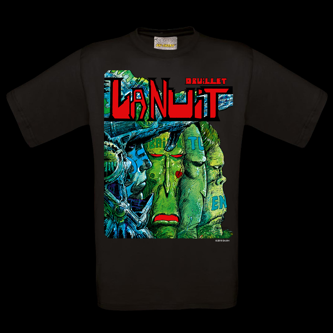 T-shirt Philippe Druillet : La nuit - Nero - Taglia S