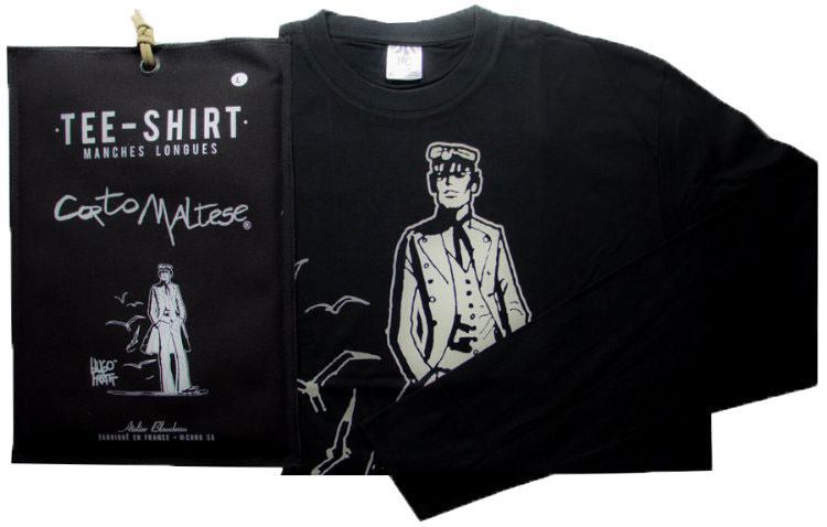 T-shirt Hugo Pratt - 40 años ! (Corto Maltese) - Manga Larga - Tamaño S