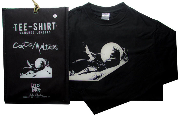 T-shirt Hugo Pratt - Marin sur la dune (Corto Maltese) - Manches longues - Taille S