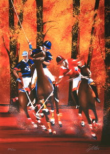 Victor Spahn : Original Lithograph : Polo