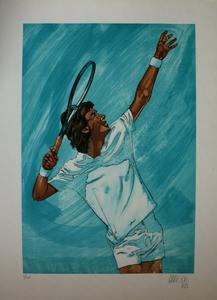 Litografía original de Jean-François Arrigoni-Neri - Tennisman