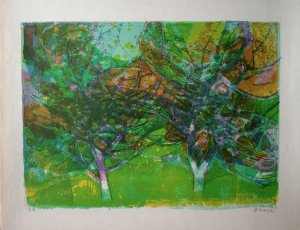 Camille HILAIRE : Original Lithograph : Orchard