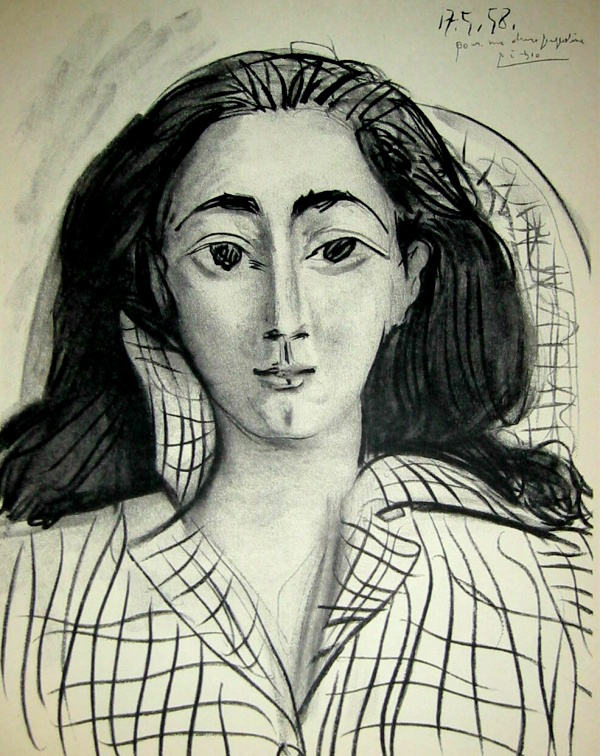 Pablo Picasso Original lithograph : Jacqueline, 1958