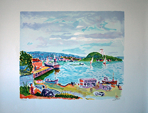 Jean-Claude PICOT Litografia originale : La baie