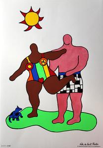 Niki De Saint Phalle : Serigrafia originale - Nana brune, 1999