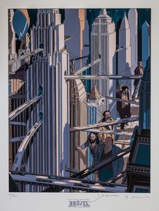 François Schuiten Serigraph, Les Cités Obscures : Bru00fcsel