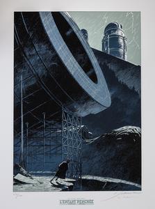 François Schuiten Serigraph, L'enfant penchée