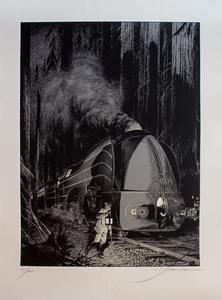 François Schuiten Serigraph, Halte en forêt