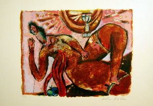 Theo Tobiasse Litografia originale : Le Cantique des Cantiques IV