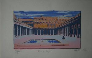 Alain VALTAT : Original Serigraph signed and numbered : Palais-Royal