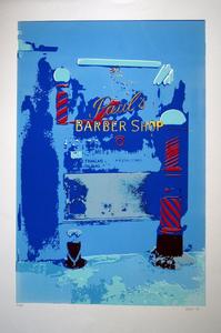 Alain VALTAT : Serigrafia original firmada y numerada : Barber Shop