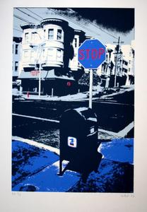 Alain VALTAT : Serigrafia original firmada y numerada : Mail Box