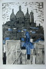 Claude VENARD : Litografía original : Le Sacré-Coeur