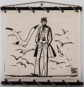 Serigrafía sobre panel decorativo mural : Hugo Pratt - Corto Maltese, Mer du Nord