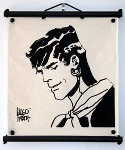 Serigrafía sobre panel decorativo mural : Hugo Pratt - Corto Maltese, Mu