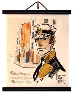 Sérigraphie sur panneau mural Hugo Pratt, Corto Maltese, Riachuelo