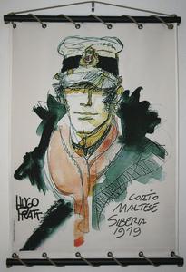 Serigrafía sobre panel decorativo mural : Hugo Pratt - Corto Maltese, Corto, 1919