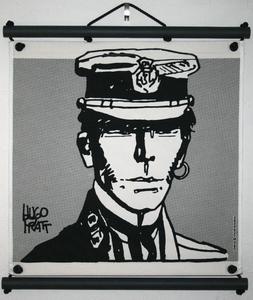 Serigrafía sobre panel decorativo mural : Hugo Pratt - Corto Maltese, Retrato