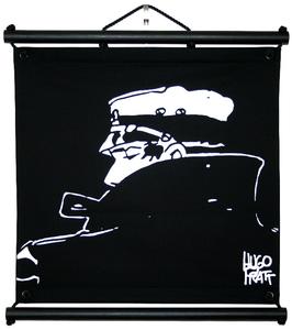 Serigrafía sobre panel decorativo mural : Hugo Pratt - Corto Maltese, Nocturno, Perfila