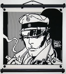 Serigrafía sobre panel decorativo mural : Hugo Pratt - Corto Maltese, Siberia