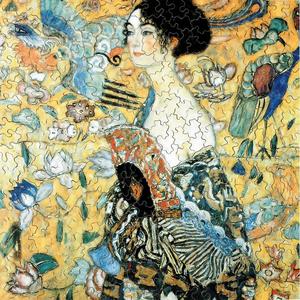 Gustav Klimt wooden jigsaw puzzle : Lady with fan (Michele Wilson)