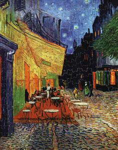 Puzzle en bois Van Gogh : Terrasse de café de nuit (Michele Wilson)