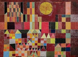 Toile Paul Klee, Château et soleil