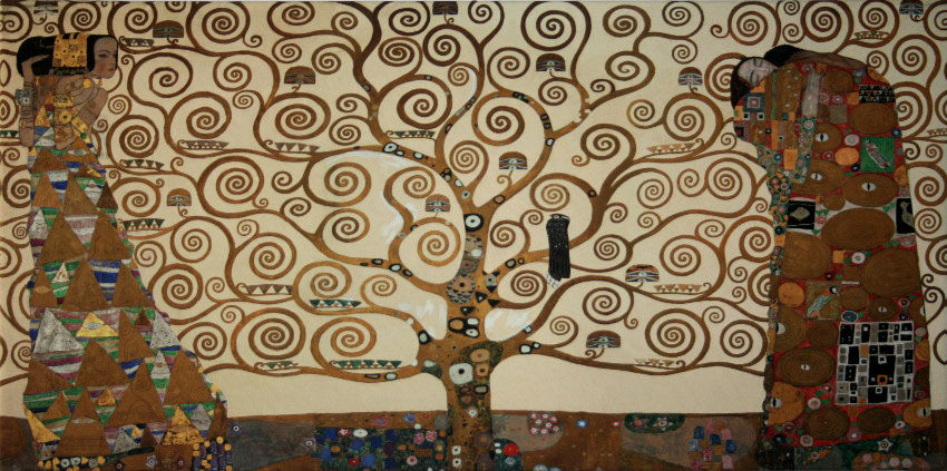 Toile Gustav Klimt : L'arbre de vie : 100 x 50 cm