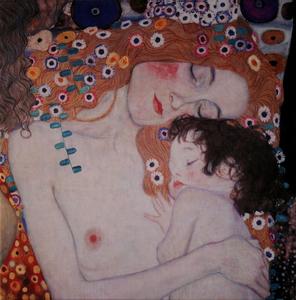 Tela Gustav Klimt, Le tre età della donna