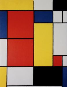 Canvas Piet Mondrian, Composition 2