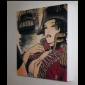 Reproduction sur toile Milo Manara, Le Galion 40 x 40 cm