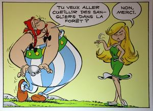 Tela Astérix, Obélix (Uderzo), Non, Merci